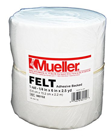 Mueller Orthopedic Felt - Adhesive Backed - 1/4 x 6 x 2.5 yd Roll